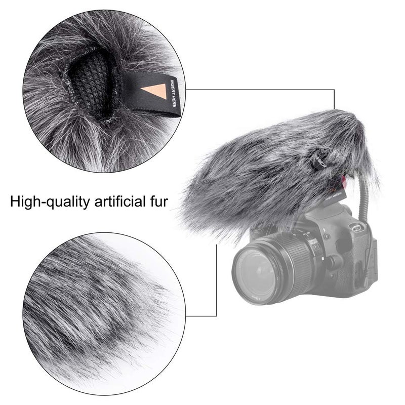 COMICA CVM-MF2 Outdoor Microphone Furry Windscreen Muff Professional Wind Cover Compatible with CVM-V30 LITE Shotgun Video Microphone - Image 3